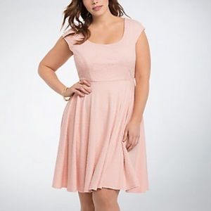 NWT Torrid Blush Pink Open Back Skater Dress